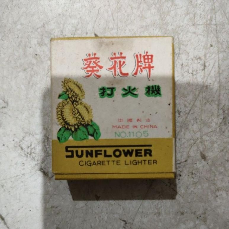 Korek api jadul pake buangeet SUN FLOWER 1105 Lighter vintage