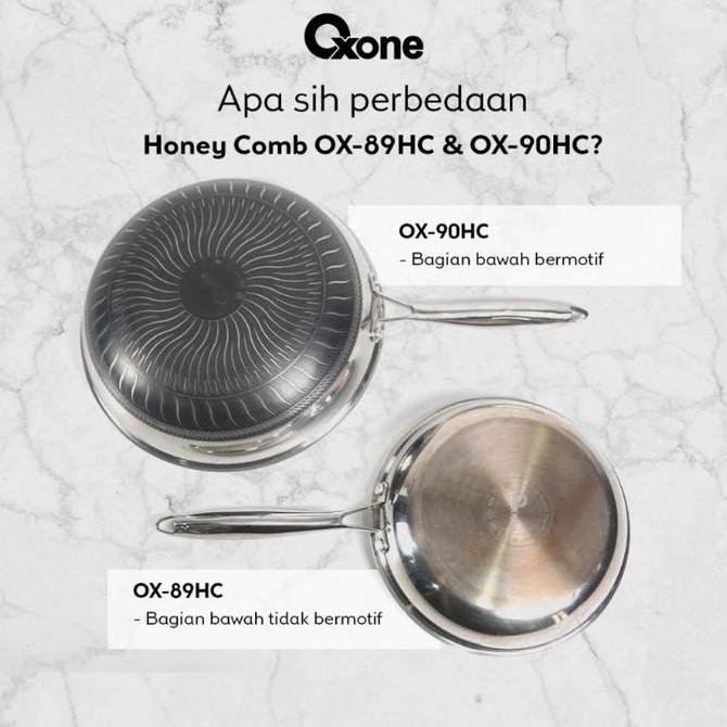 Oxone Ox-89Hc Wajan Wok Honey Comb 24 Cm Stainless Steel Sus304 Ox89Hc