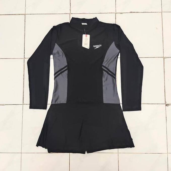 BEBAS ONGKIR - Baju renang diving rok tangan panjang speedo wanita/baju renang wanita