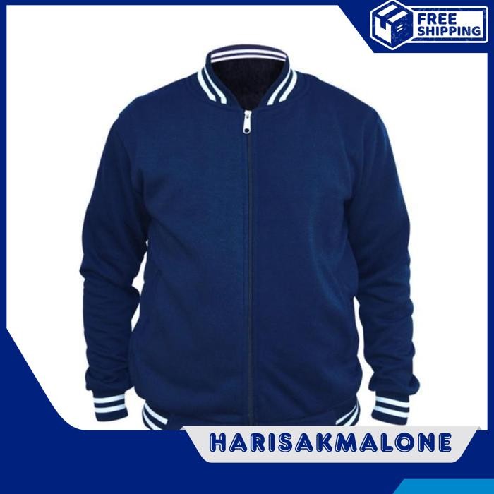 BERKUALITAS TINGGI JAKET VARSITY ZIPPER RESLETING ZIPER SLETING DISTRO POLOS CUSTOM INDONESIA PRIA W