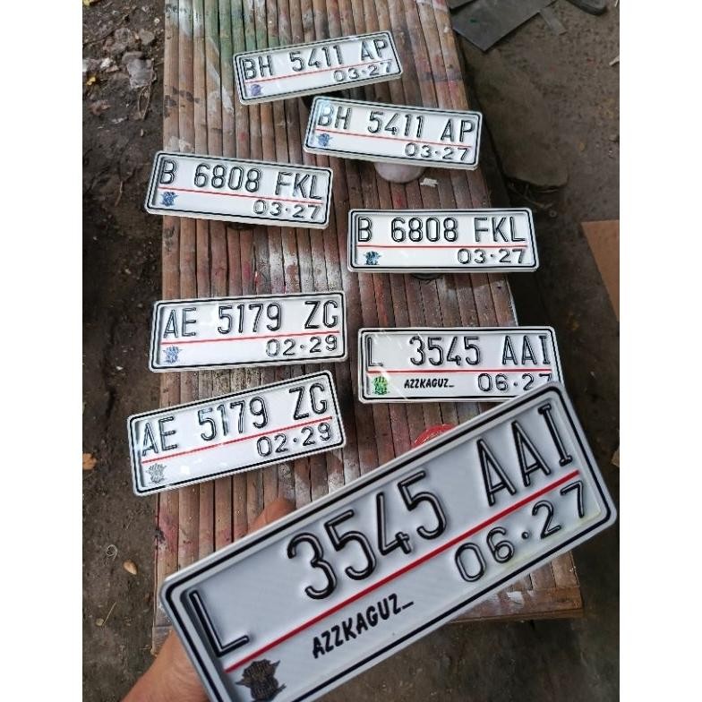 Plat Nomor Motor Akrilik Putih