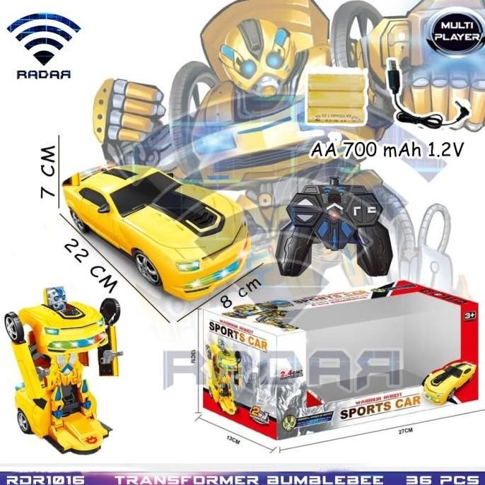 MOBIL REMOTE CONTROL RC BUMBLEBEE ROBOT TRANSFORMERS MAINAN - RDR1016