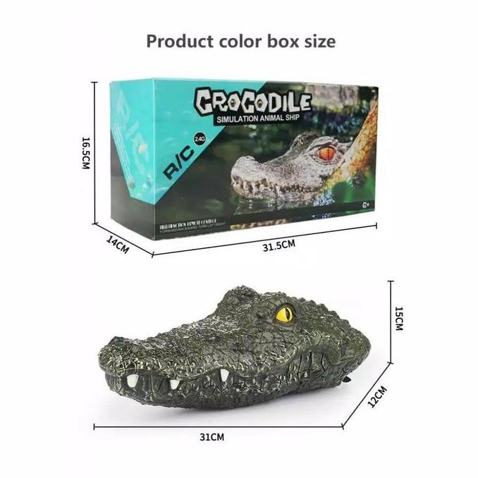 Mainan Remote Control Mobil Perahu Simulasi Kepala Buaya Untuk Prank