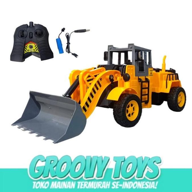 Mainan Anak Remote Control Bulldozer - Mobil Konstruksi Bulldozer