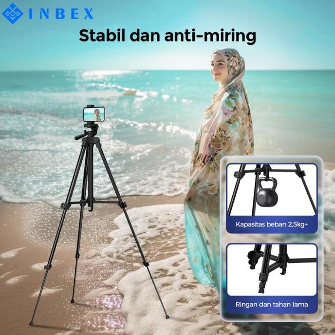 INBEX IT130 Tripod 130cm Profesional Tripod Handphone/Kamera/DSLR+Bluetooth Remote COD