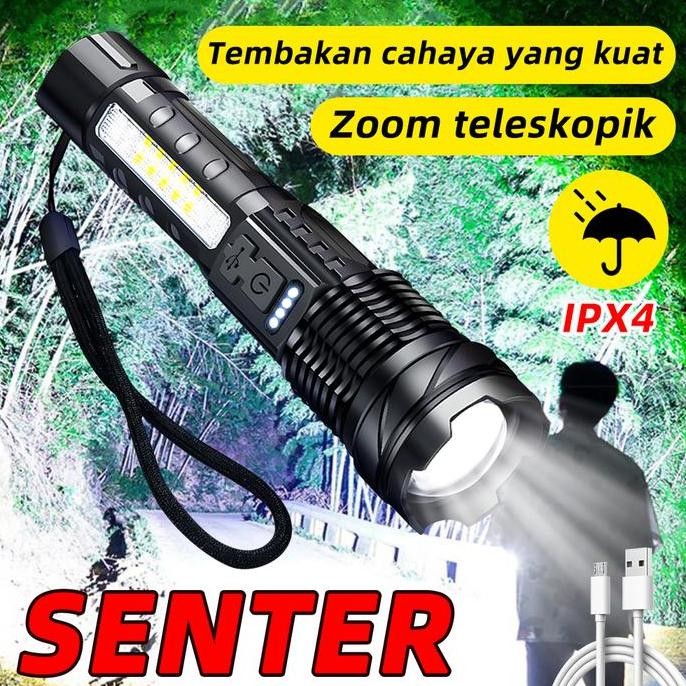NANSO- SENTER SWAT POLICE TERBAIK / SENTER LED RECHARGEABLE / SENTER CAS USB