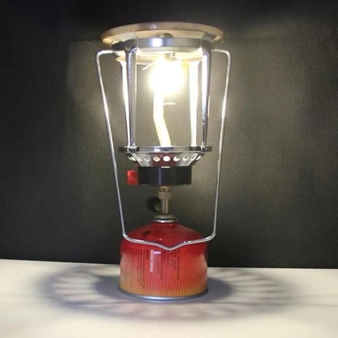 Lampu Lentera Gas Petromax Outdoor Canister Stainless Steel Untuk Traveling