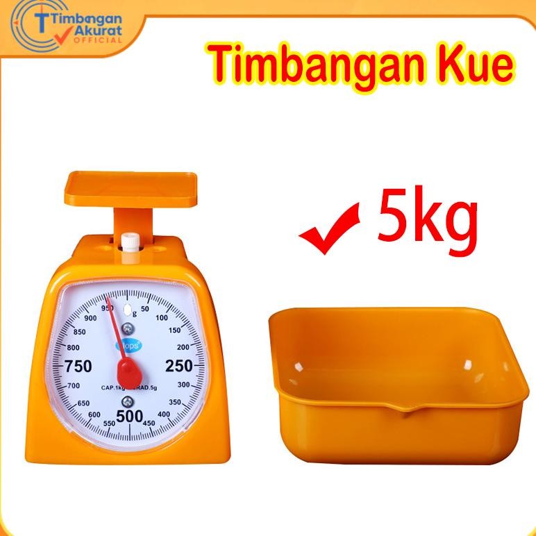 Timbangan Jarum analog 5 Kg /Timbangan sayur Buah / Timbangan Kue 5 Kg Timbangan Serbaguna