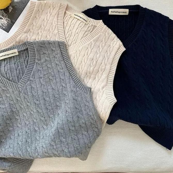 DF398>> TINY SEOUL VEST RAJUT ANAK - RALPHAEL VEST - Rompi Knit - Rompi Rajut Anak Perempuan Laki La