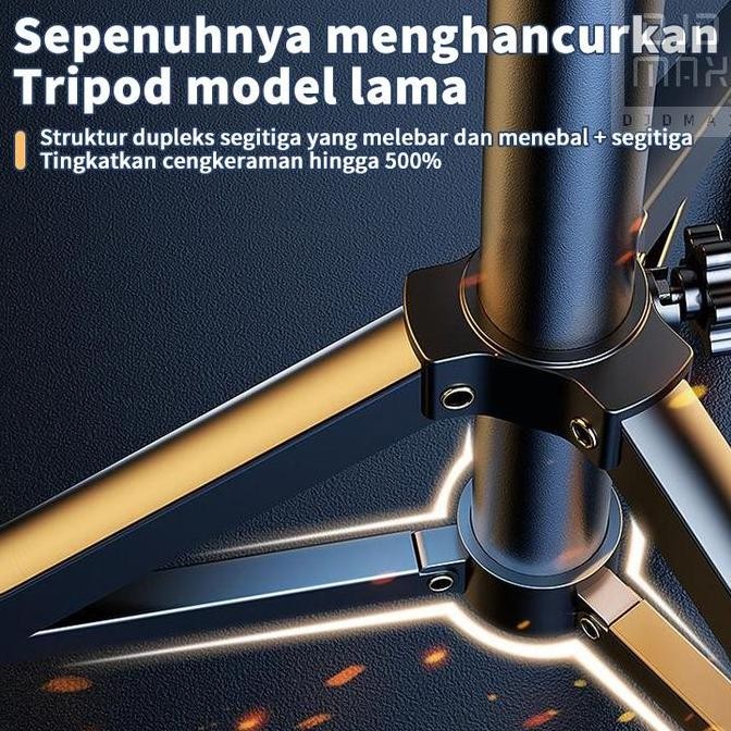 DJDMax Tripod Handphone 2,1 Meter Besi Plus Mini ball head Holder/Tripod Hp Ring Light 2 Meter Live 