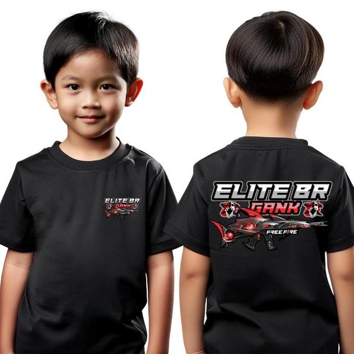 DF330>> KAOS ANAK ELITE BR GANK SCAR MEGALODON FF DB BAJU DISTRO COWOK CEWEK