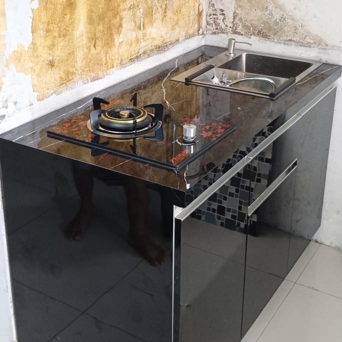 kitchen set dapur minimalis / Rak kompor / rak wastafel / lemari dapur top granit tile ukuran 120x80