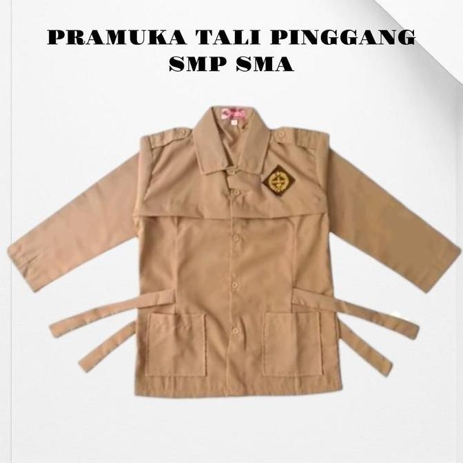 DE65 - Seragam Pramuka Tali Pinggang Baju Pramuka Tali Samping Lengan Panjang Seragam Pramuka Peremp