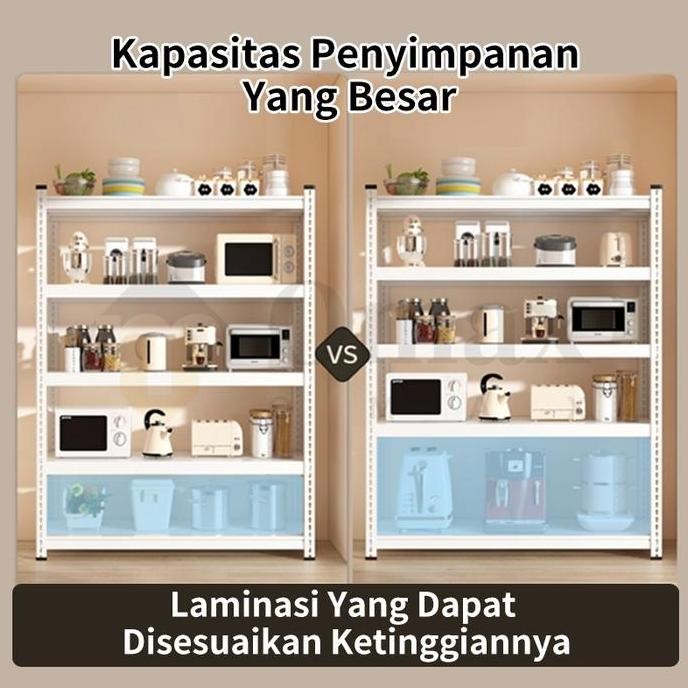 Rak Besi Multifungsi Rak Aquarium Rak Dapur Rak Gudang 120x40x200CM SEASON