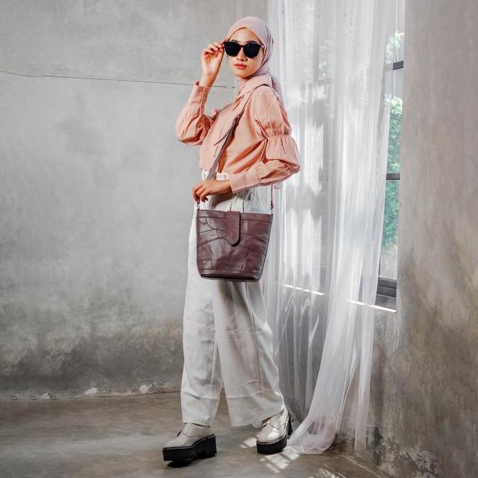 Sling Bag Wanita Tas Selempang Kulit Asli PERCA L - Kenes Leather