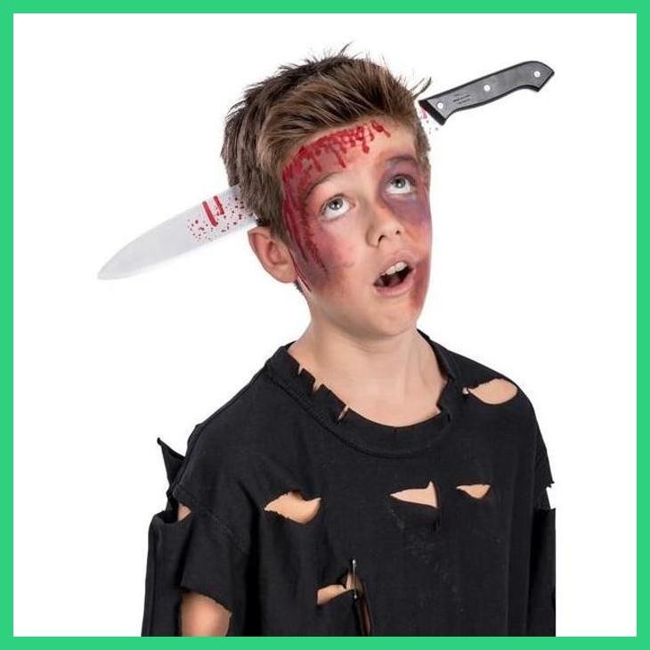 COD HB BANDO PISAU PRANK PAKU HALLOWEEN AKSESORIS RAMBUT SERAM TANCAP - COSPLAY DRAMA PRANK FILM KOS