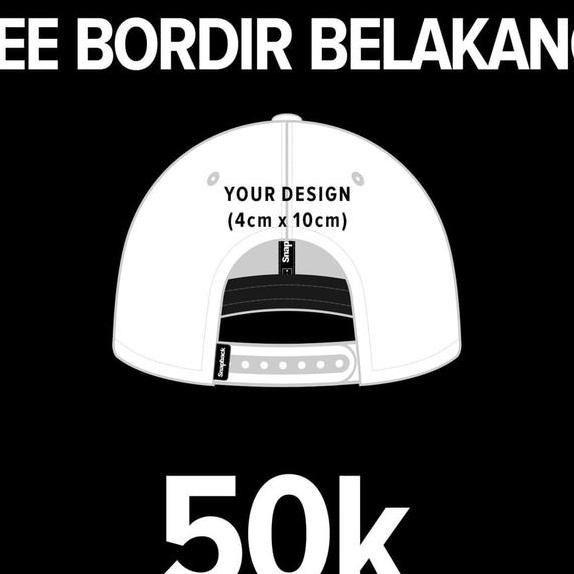 Topi Baseball Bordir Snapba Custom Free Bordir Tulisan Depan