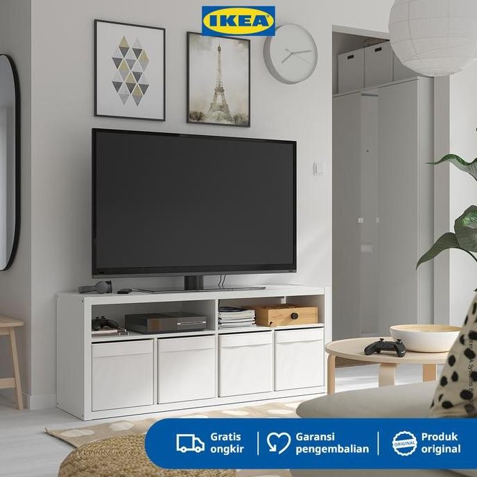 IKEA KALLAX Meja TV Minimalis Putih 147x60 cm Furniture