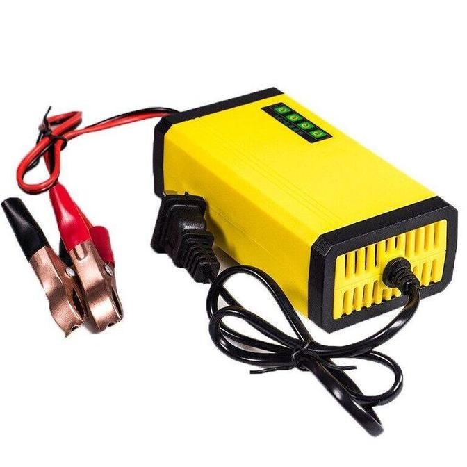ENRIO- Charger Aki Portable 12V 2A Motor Mobil Charger Aki Motor Kering Dan Basah LED Indikator car 