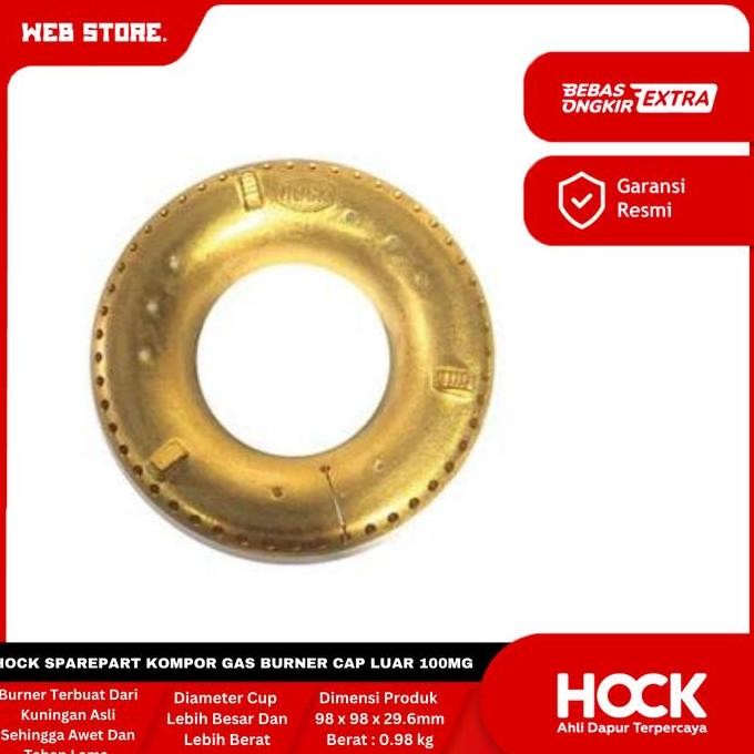 JERICOMM Hock Sparepart Kompor Gas Burner Cap Luar 1 Tungku 2 Tungku Kuningan