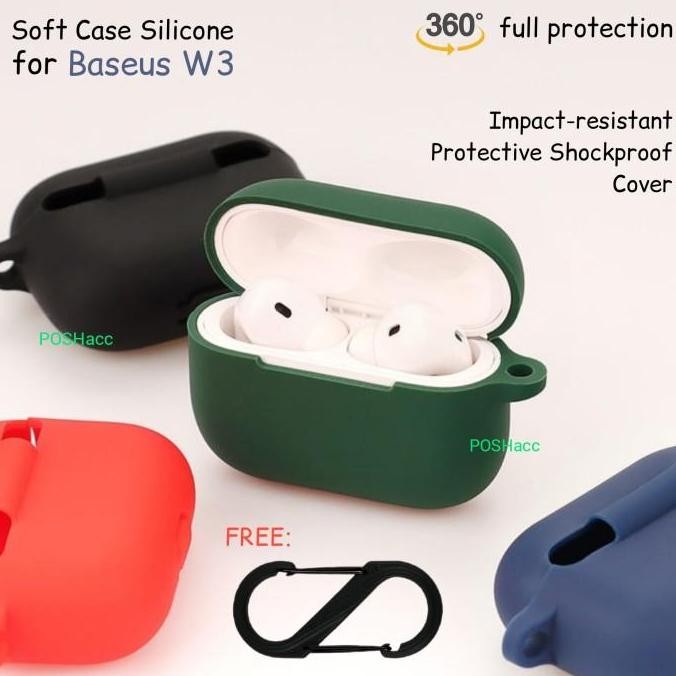 Case Silikon Baseus W3 Tws Earphone 360D full protection - Robot RT-K4