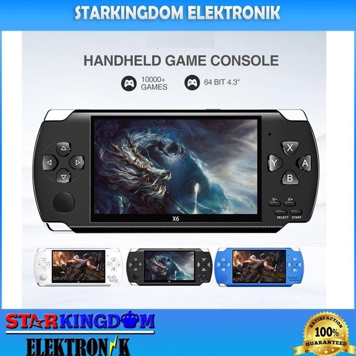 albertGokil- Game Console P2P PSP PVP Handlhed Portable X6 4.3inch 1000 Games 8GB Video Game Classic