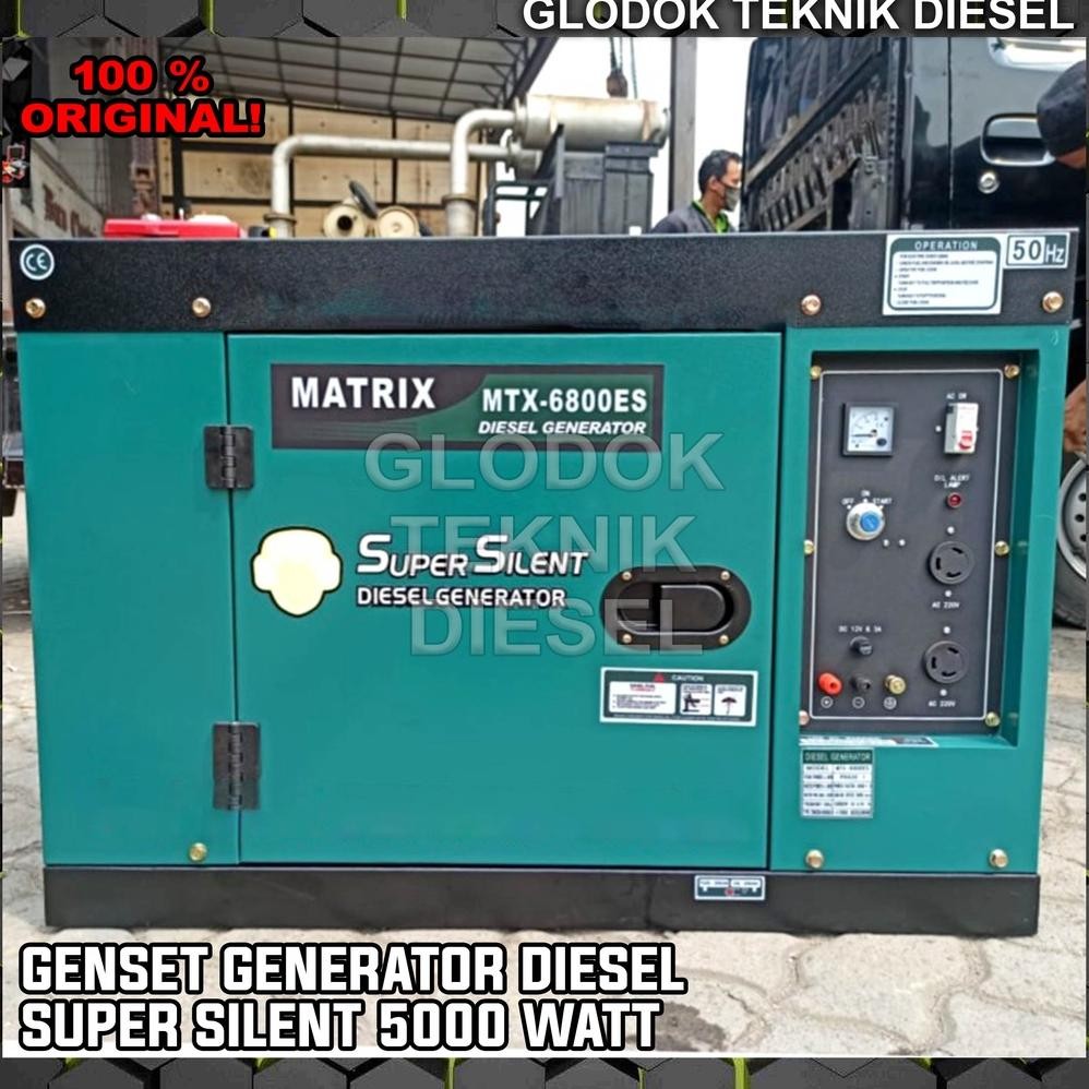 albertGokil Matrix Genset Diesel Super Silent 5000 watt Generator Listrik SOLAR 5 KW ORIGINAL TERBAI