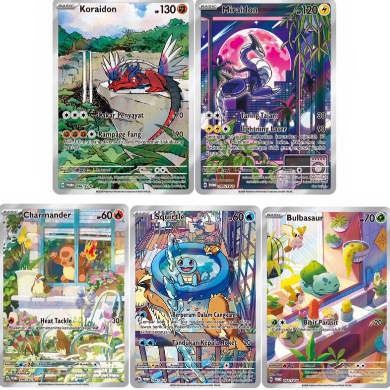Koraidon miraidon charmander squirtle bulbasaur promo pokemon tcg sv4a indonesia original langka 092