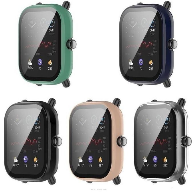 Hard Case PC Bumper 2in1 w/ Tempered Glass for Amazfit GTS2 GTS 2 MINI