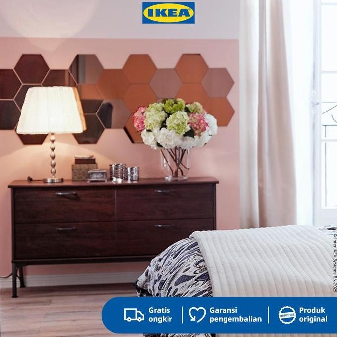 IKEA MUSKEN Lemari Penyimpanan 4 Pintu Cokelat 118x65 cm   Furniture
