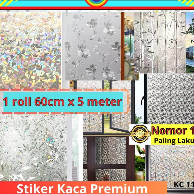 STIKER STICKER KACA  PREMIUM 60cm x 5 Meter SUNBLAST SUNBLAS SANBLAST SANBLAS WALLPAPER KACA DEKORAS