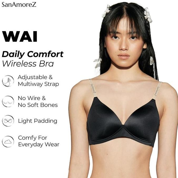 Promo Sanamorez (1 Pcs)| Plus Size | Seamless Wireless Bra / Bra Tanpa Kawat - Cotton / Polyamide | 