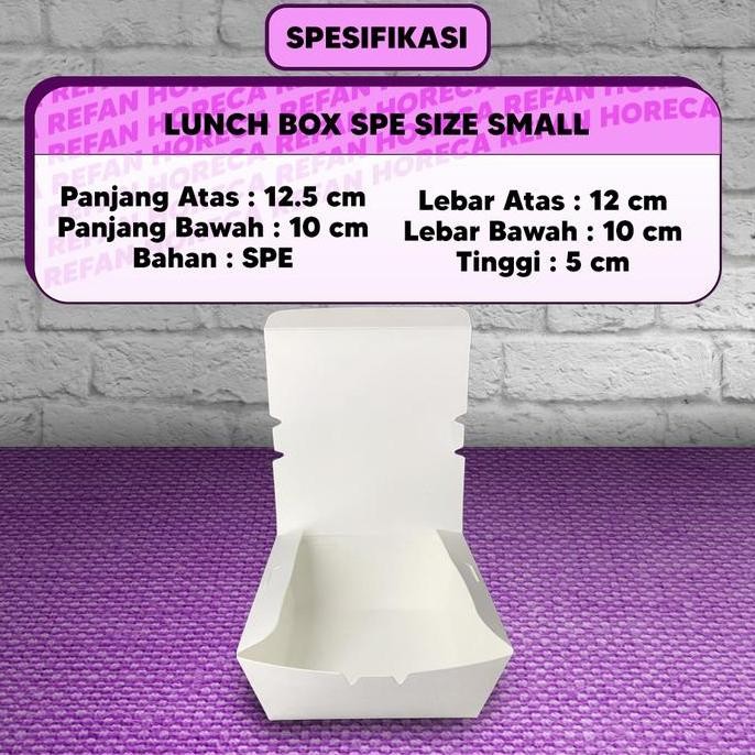 LUNCH BOX UKURAN S - PAPER BOX SIZE S - KOTAK MAKAN KERTAS PREMIUM