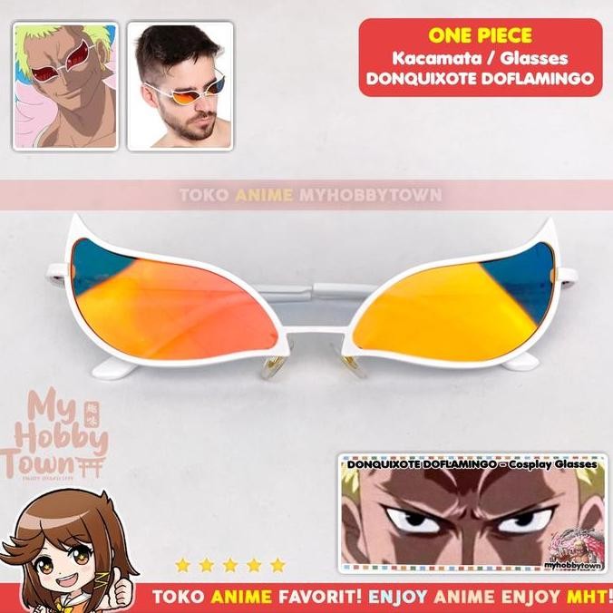 Kacamata Donquixote Doflamingo One Piece Kostum Cosplay Anime
