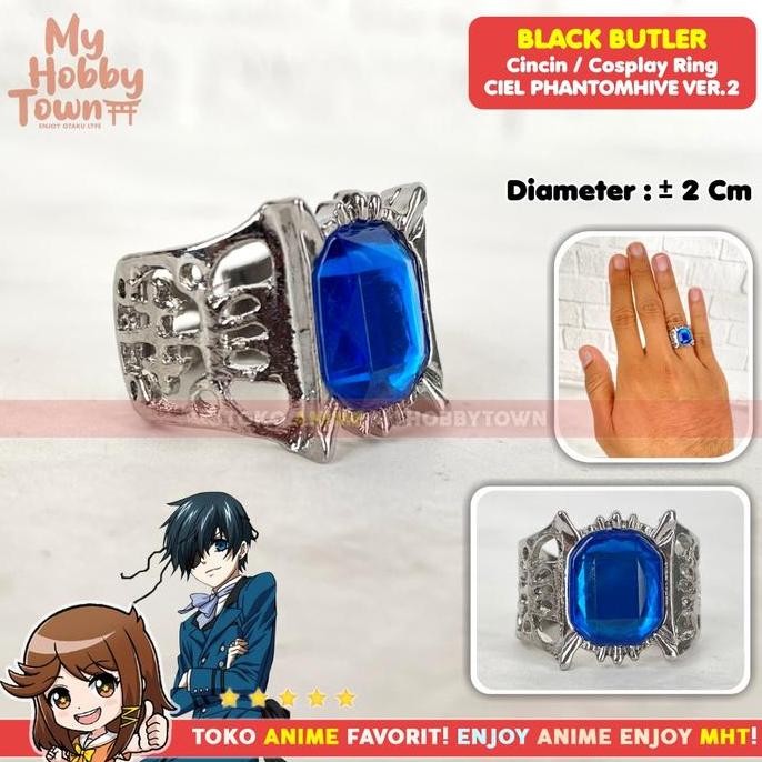 Cincin Kuroshitsuji Black Butler Ciel Phantomhive Heritage Biru