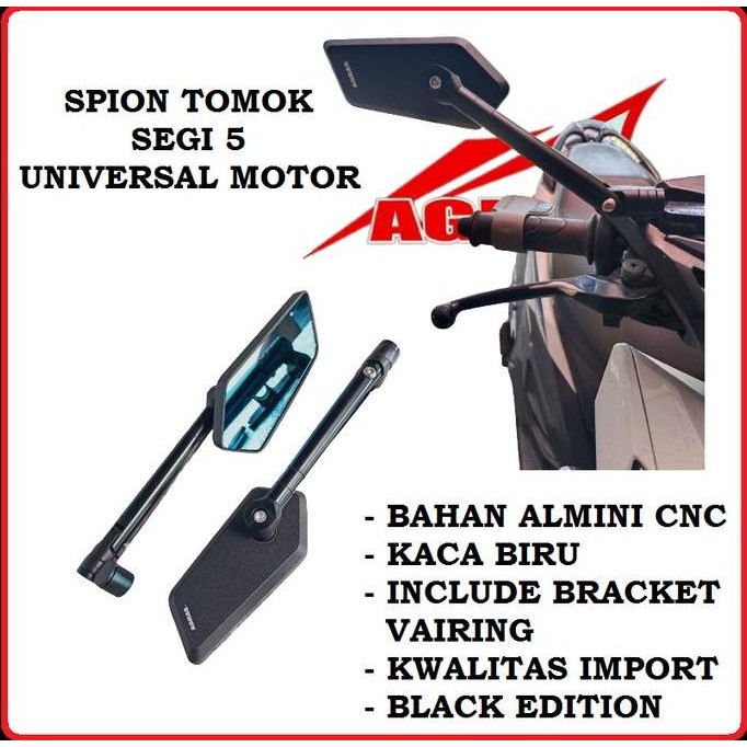 Promo SPION CIRCUIT BIG SEGI LIMA KACA BIRU + BRACKET VAIRING UNIVERSAL MOTOR NMAX AEROX VIXION PCX 