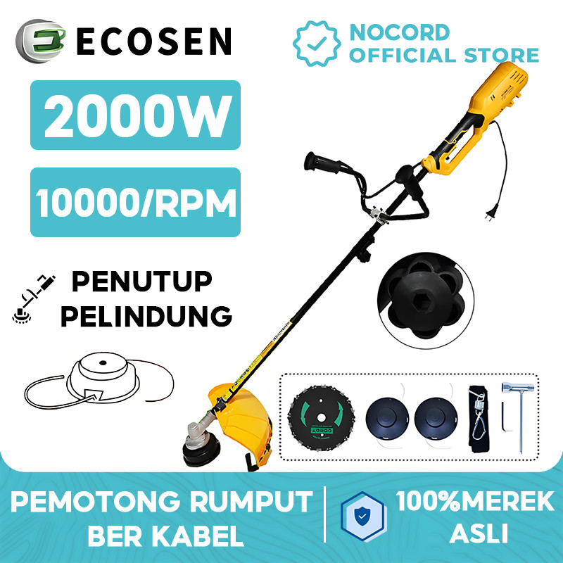 ECOSEN Pemotong Rumput Bertenaga Listrik dengan Kabel Pemotong Rumput Bertenaga Listrik dengan Kabel