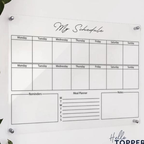 Papan Jadwal Akrilik | Wall Planner | Schedule Board | Papan Jadwal