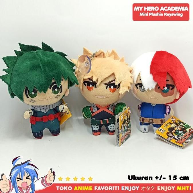 Boneka Anime Boku no Hero Academia Plushie Doll Todoroki Bakugo Deku