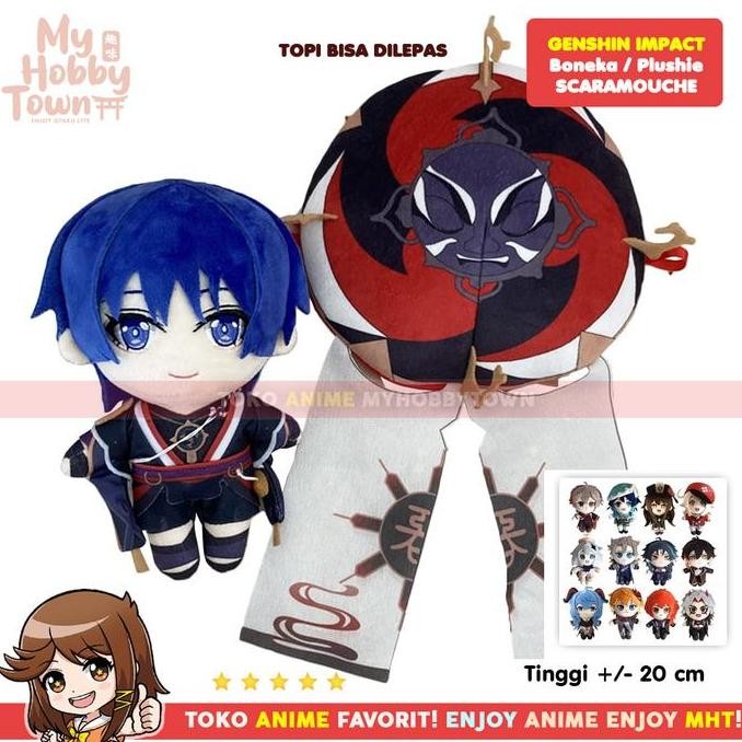 Boneka Anime Game Genshin Impact Karakter Scaramouche Inazuma Plushie Doll