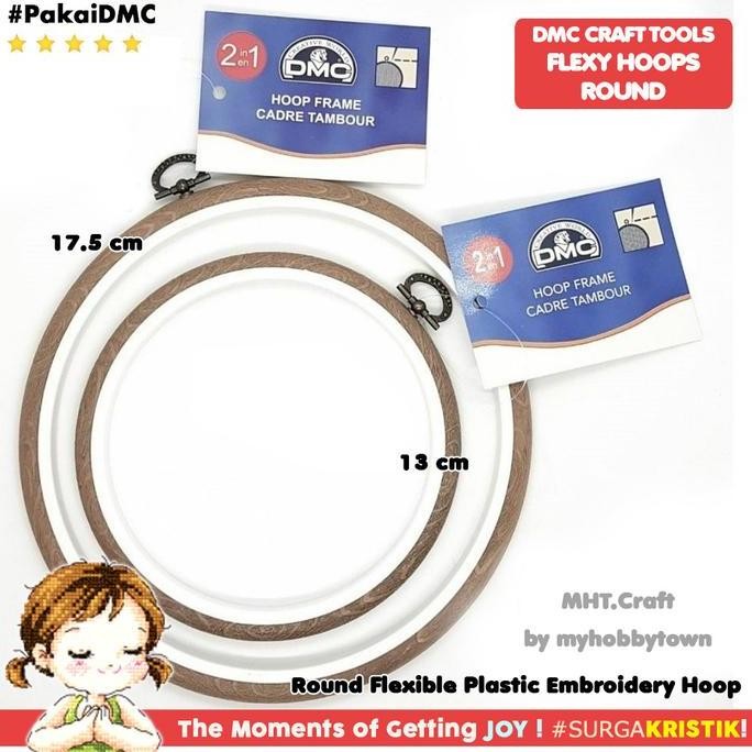 Pemidangan / Hoop Kristik / Cross Stitch Round Flexy Hoop DMC 17,5 cm