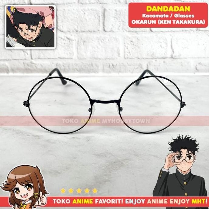 Kacamata Okarun Ken Takakura Anime Dandadan Kostum Cosplay Nobita Doraemon Glasses