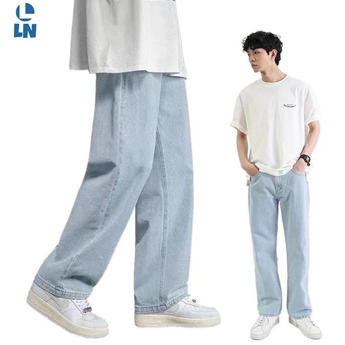 LN. Celana jeans pria korean pria loose pants jeans celana jeans kulot pria celana kulot pria Jeans 