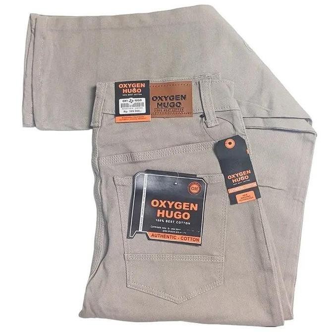Celana Jeans Oxygen Hugo Casual Denim Bahan 100% Best Cotton Original Pria Panjang Slim Fit Katun