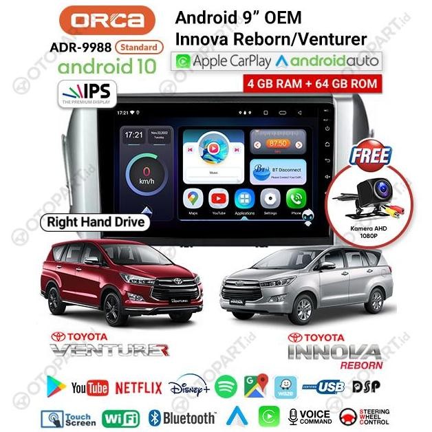 Promo Head Unit TV Android OEM 9" inch + Frame Toyota Innova Reborn ORCA Diskon