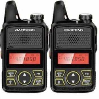 KYOKOTSU- Paket HT 2 Unit Handy Talkie BF T1 Mini Radio Komunikasi Single Band