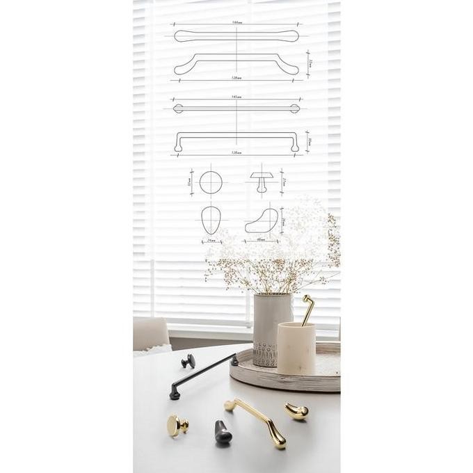 Promo Handle Lemari Warna Gold Handle Gold Tarikan Laci Minimalis Modern Gagang Pintu Lemari Model B