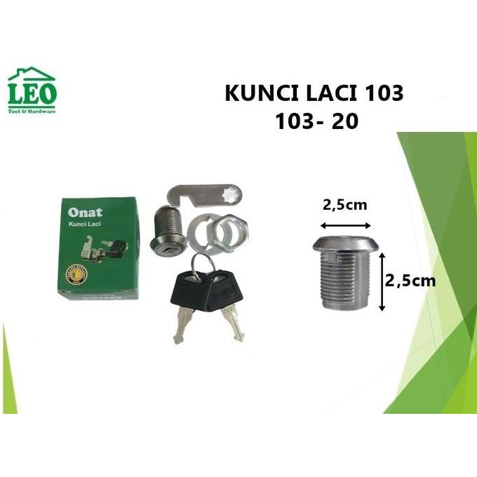 Promo Cam Lock Camlock Kunci Laci Lemari Onat 103 - 20 Mm Cod