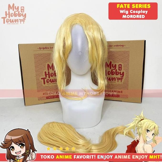 Wig Cosplay Anime Fate : Mordred Rambut Palsu