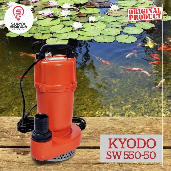 CROWHEX- Pompa Celup Kolam Ikan Koi Kyodo SW 550-50 Submersible Air Bersih